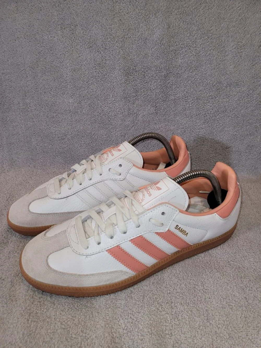 Adidas Samba OG Women's Size 9.5 White Wonder Clay Tan Sneakers IG5932 (#2236)